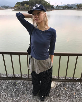 Polka Dot Waist String Pants