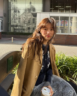 Loose-fit suede jacket