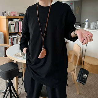 Oversized basic long-sleeved T-shirt