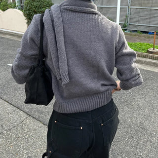Scarf cardigan