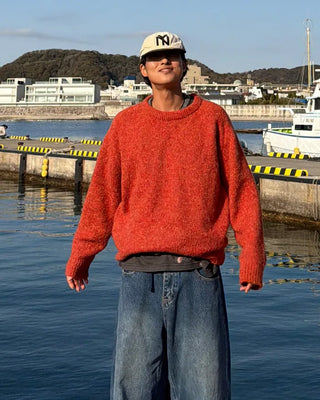 Blurred Round Neck Knit
