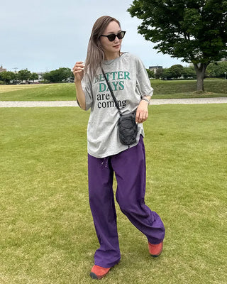 Lettering Oversized Half-Sleeve T-Shirt