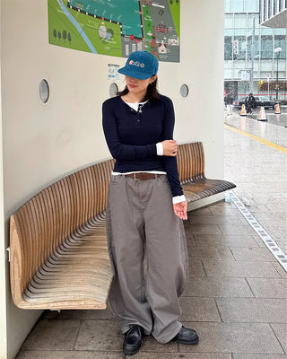 (Unisex) Studded Pocket Wide Pants