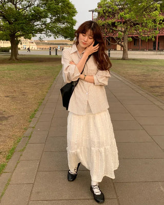 Oversized check shirt
