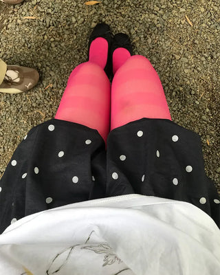 Striped color stockings
