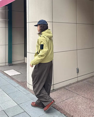 (Unisex) Wrap-design wide-leg slacks