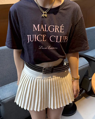 Slim pleated mini skirt