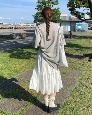 Tiered long skirt