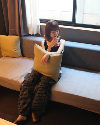 Checked Banding Pants