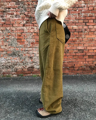 Corduroy wide-leg pants