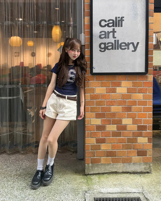 Belted shorts