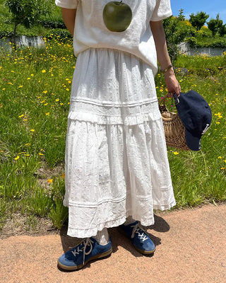 Lace tiered skirt