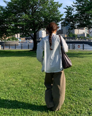 Wide-leg collar pants