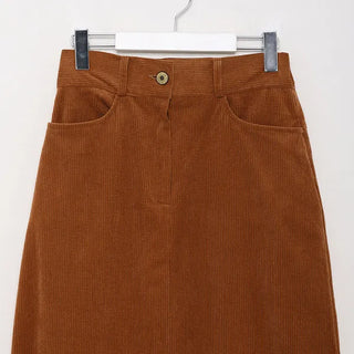 Corduroy A-line skirt