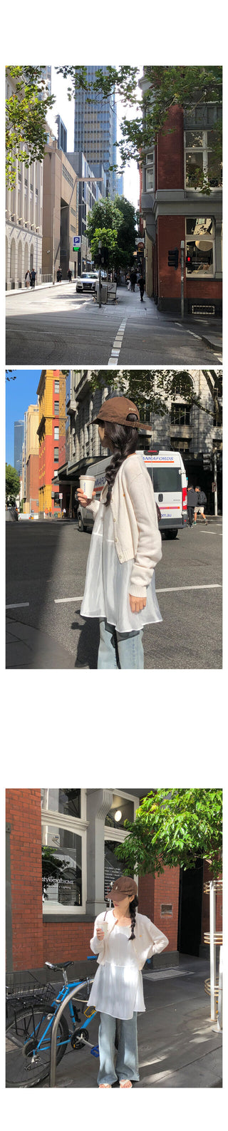 Cashmere round neck cardigan, 6 colors