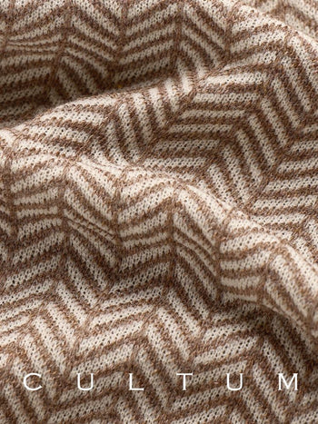[CULTUM] Herringbone Mercerized Cotton Blend Socks
