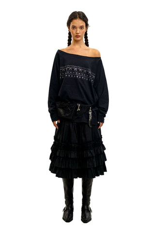 [Moromoro2] Multi-Layer Lace Ruffle Cake  Skirt