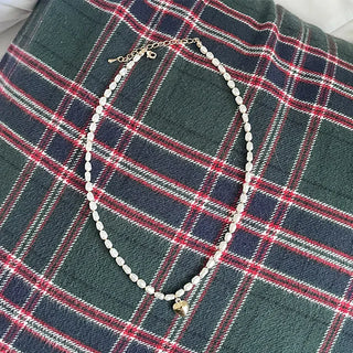heart point pearl necklace