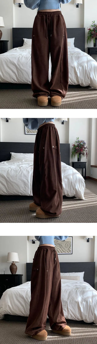 Suede Cotton Two-Button Autumn Long Pants - 5 Colors