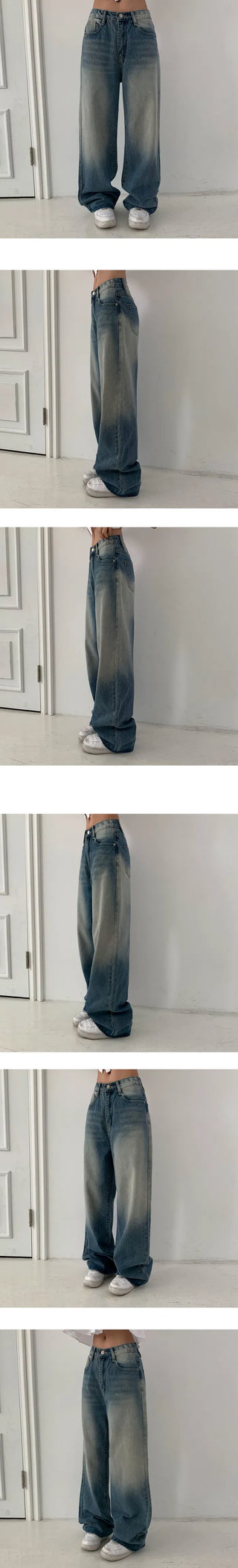 4-Season Sole Wide Denim Pants - 4 Colors