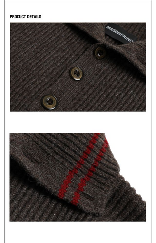 MASONPRINCE Stand Collar Knit Sweater