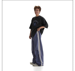 [MASONPRINCE] Side Stripe Parachute Pants