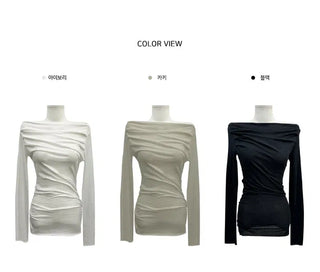 Long shirring t-shirt - 3 colors