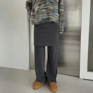 simple skirt layered pants (3c)