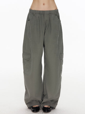 [NECY] Essential Utility Cargo Wide Pants