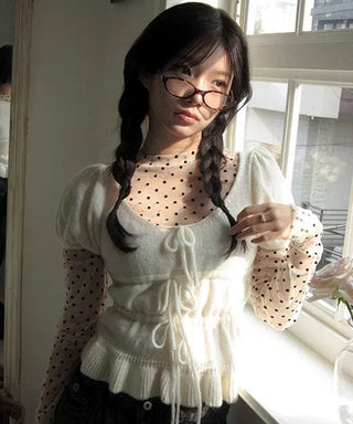 Dot See-through Inner T-shirt - 2 colors