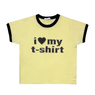 (4 colors) Dot Lettering T-shirt