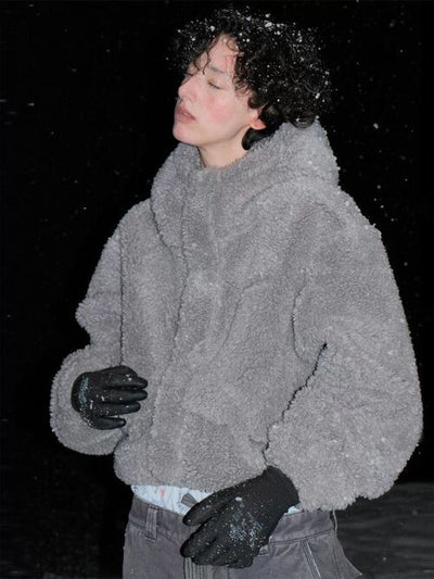 MASONPRINCE Fleece Short Hooded Jacket