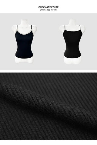 Oji Lace Ribbed Inner Sleeveless - 2 colors