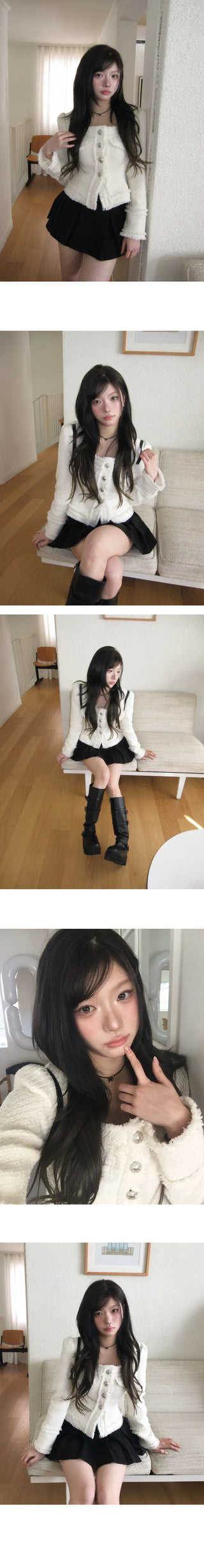 *Caution against copy products MADE Line Tweed Coat Jacket - 2 colors