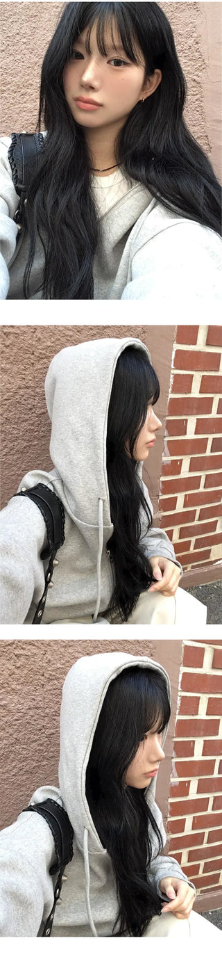Double-layer heavy two-way hooded zip-up/t-shirt - 9 colors
