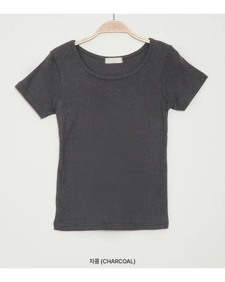 Daily Slim Round Basic Short-Sleeve T-Shirt