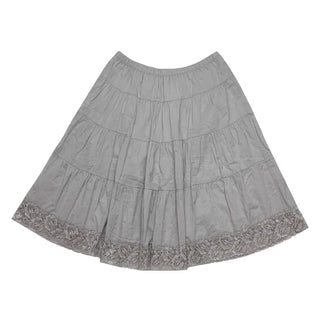 (3 colors) Lace tiered skirt