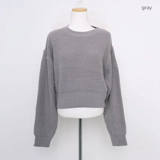 Asymmetrical Slit Shoulder Knit