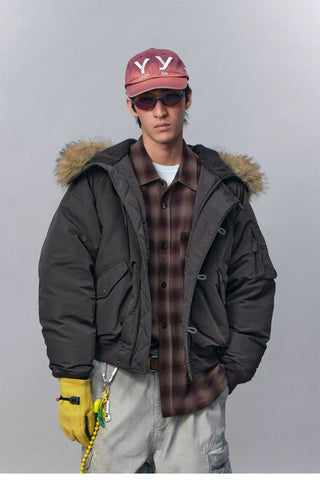 [Monterest] N2B Hooded Down Jacket with Fur Trim