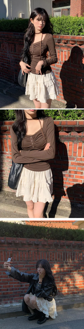 Velvet Cancan Mini Skirt - 2 colors