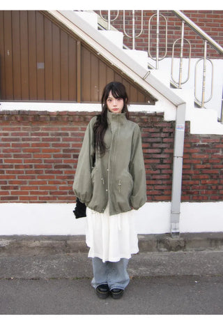 Finny High Neck Half Jacket - 3 Colors