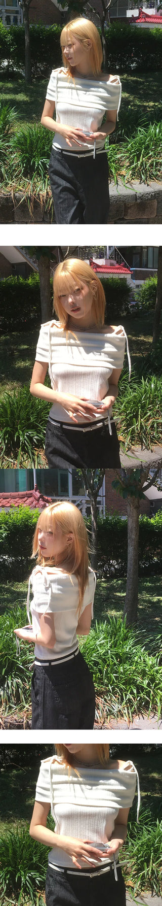 Raw back banding long pants - 2 colors