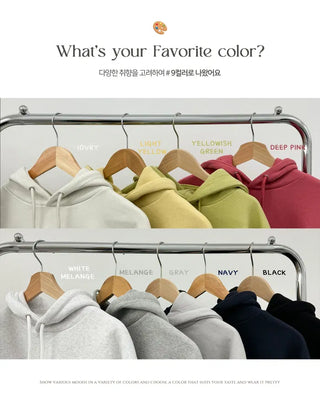 Double-layer heavy two-way hooded zip-up/t-shirt - 9 colors
