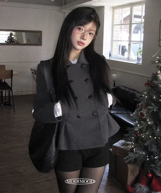 Pino Pintuck Double Short Coat - 2 Colors