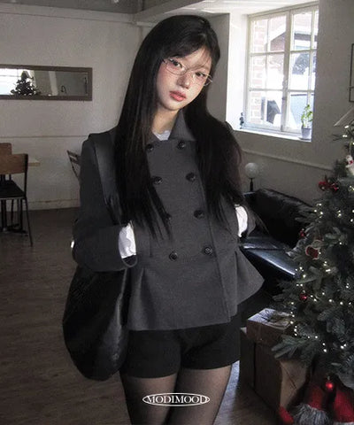 Pino Pintuck Double Short Coat - 2 Colors