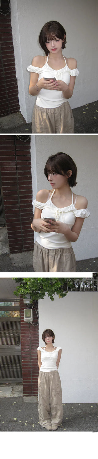 Toro shirring banding unique wide pants - 3 colors