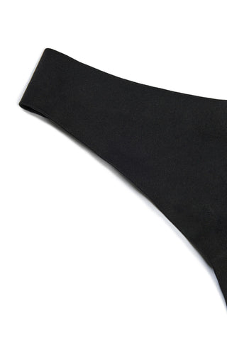 Seamless Knit Thong in Black