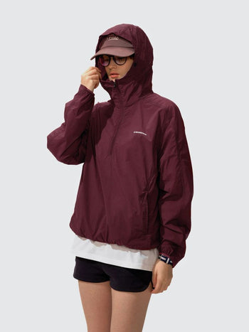 [Monterest] Packable Hooded Half-Zip Anorak