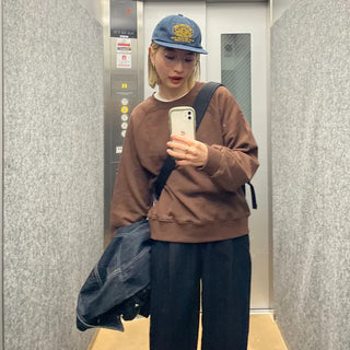 Stitched raglan sweatshirt