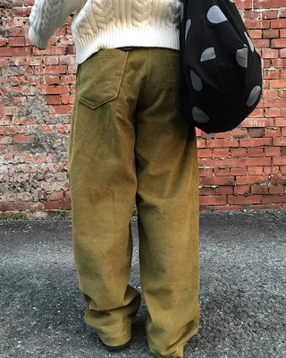 Corduroy wide-leg pants